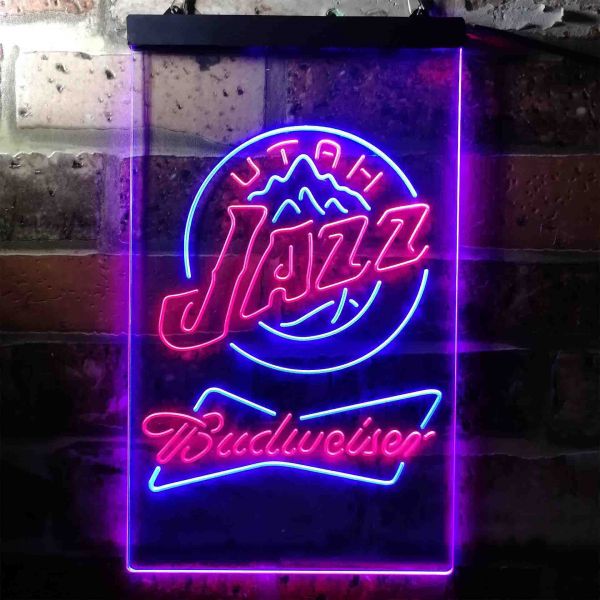 Utah Jazz Budweiser Neon Dual LED Sign